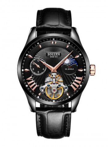 Men's Leather Analog Watch LEN67883