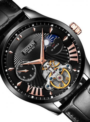 Men's Leather Analog Watch LEN67883