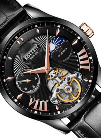Men's Leather Analog Watch LEN67883