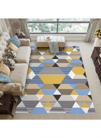 Geometric Pattern Living Room Carpet Multicolour 120x160centimeter