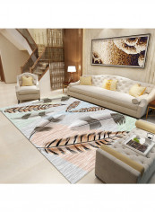 3D Feather Printed Anti-Slip Carpet Multicolour 120x160centimeter