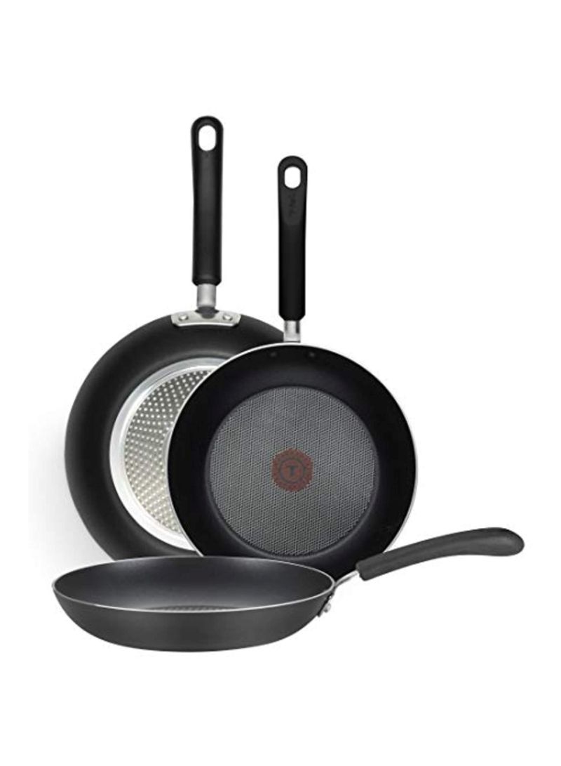 3-Piece Thermo-Spot Heat Indicator Cookware Set Black 18.5x12.5x5inch