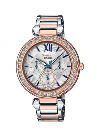 Women's Sheen Water Resistant Analog Watch SHE-3061SPG-7BUDF