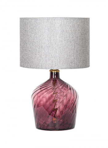 Handmade Table Lamp Featuring Glasswork Malbec Purple 53cm