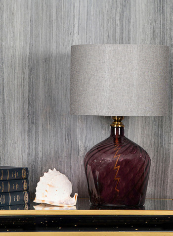 Handmade Table Lamp Featuring Glasswork Malbec Purple 53cm