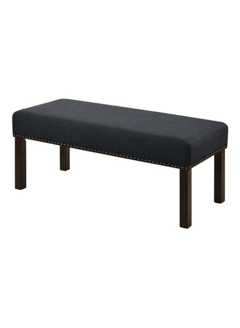 Decorative Accent Bench Charcoal Grey 45x110x45centimeter