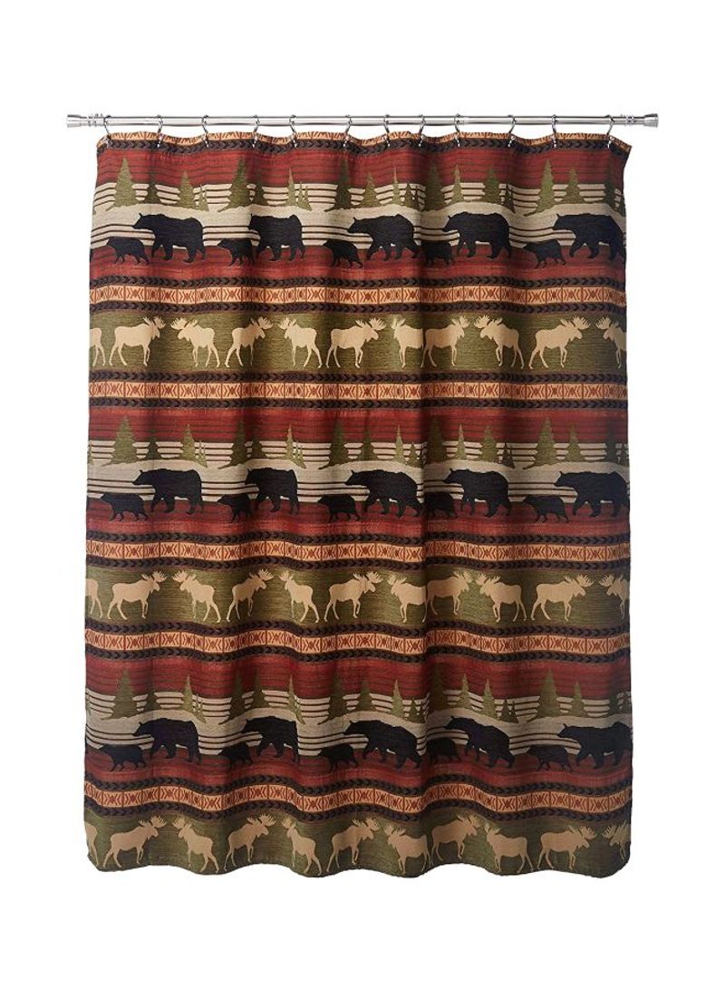 Ontario Wilderness Drapes Green/Red/Brown 54x84inch