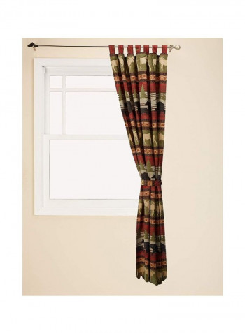 Ontario Wilderness Drapes Green/Red/Brown 54x84inch