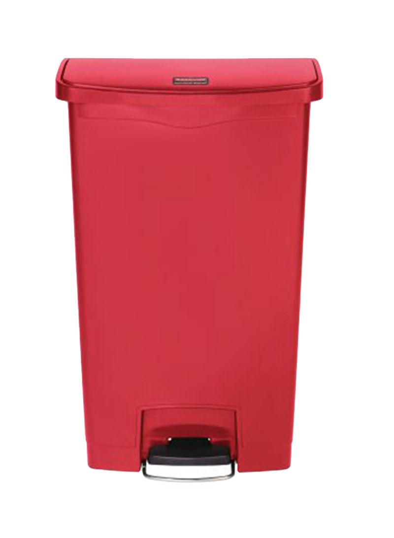 Slim Jim Front Step-On Waste Bin Red 49.96x80.26x31.06centimeter