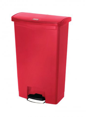 Slim Jim Front Step-On Waste Bin Red 49.96x80.26x31.06centimeter