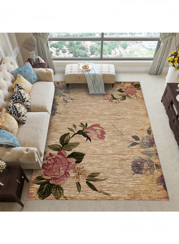 Floral Pattern Living Room Carpet Multicolour 120x160centimeter