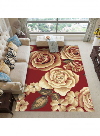 Plant Pattern Living Room Carpet Multicolour 120x160centimeter