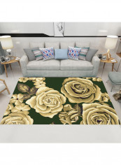 3D Flower Printed Carpet Multicolour 120x160centimeter