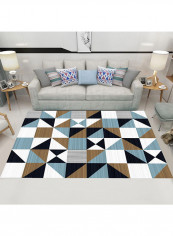 Geometric Pattern Living Room Floor Mat Multicolour 120x160centimeter
