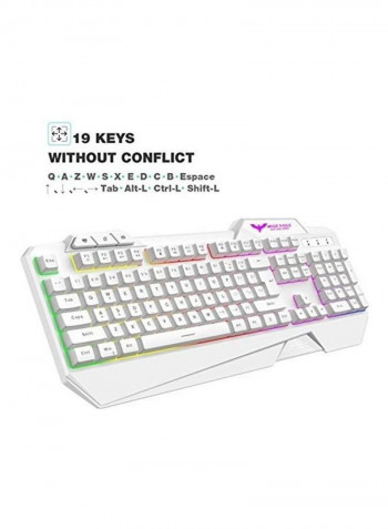 Rainbow Backlit Wired Gaming Keyboard ,Mouse And  Mouse Pad Set