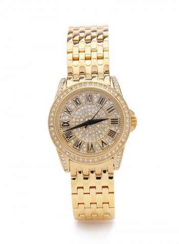 Women's 22K Gold Plated With Crystal Analog Watch P-21850