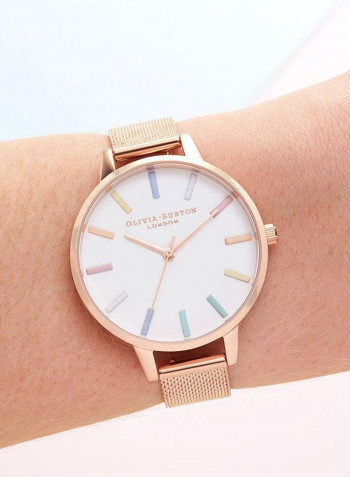 Women's Stainless Steel Rainbow Dial Analog  Watch OB16RB24