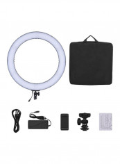 Bi-color Dimmable LED Ring Light Set 19inch Black/White