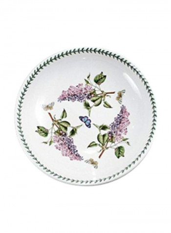 Round Pasta Plate White/Green/Purple 13inch