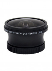 HD Fisheye Lens For Canon Camera Black