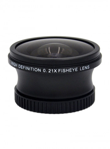 HD Fisheye Lens For Canon Camera Black