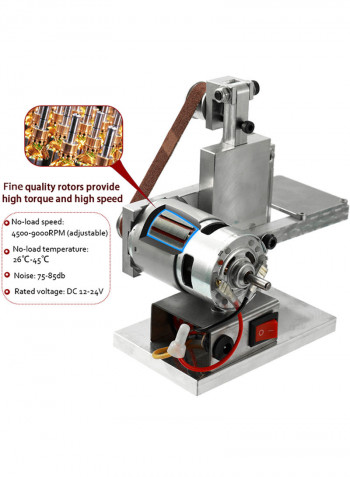 Multifunctional Grinding Machine With Belt Sander Silver 39x15.50x16centimeter