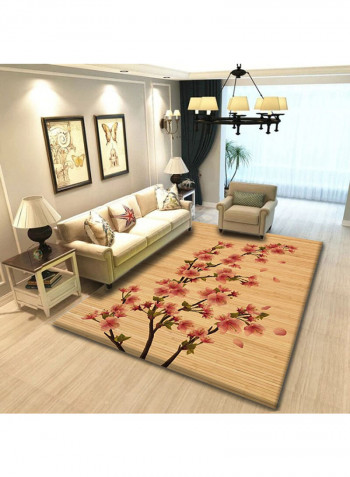 3D Floral Design Living Room Carpet Multicolour 120x160centimeter