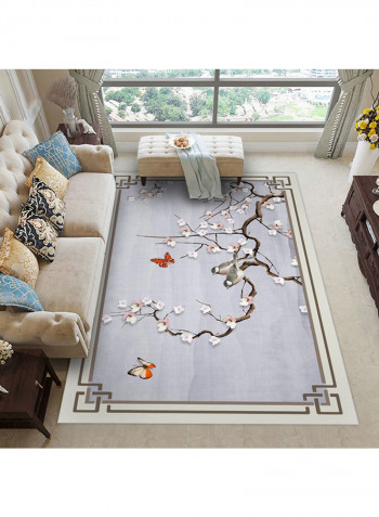3D Floral Living Room Carpet Multicolour 120x160centimeter