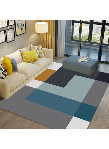 Geometric Pattern Rectangular Living Room Carpet Multicolour 120x160centimeter