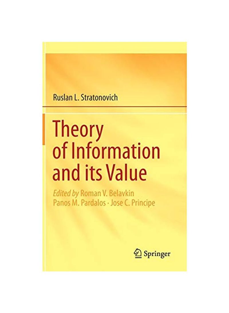 Theory Of Information And Its Value Hardcover