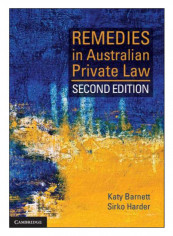 Remedies In Australian Private Law Paperback 2nd Edition