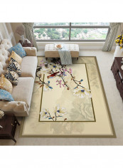 Floral Pattern Living Room Carpet Multicolour 120x160centimeter