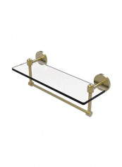 Glass Shelf With Towel Bar Gold/Clear 16x5inch reviews Glass Shelf With Towel Bar Gold/Clear 16x5inch