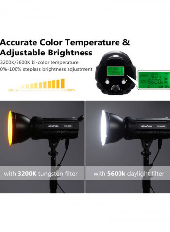 Photography LED Video Light 40.5x22x27centimeter Black