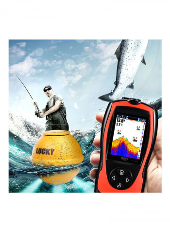 LCD Wireless Sonar Sensor Transducer Fish Finder 20 x 10 x 20cm