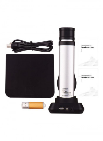 ماسح ضوئي بكاميرا للوثائق بمنفذ USB Scanner 12x10x28.2, Cushion 52.1x47سم أسود/ فضي
