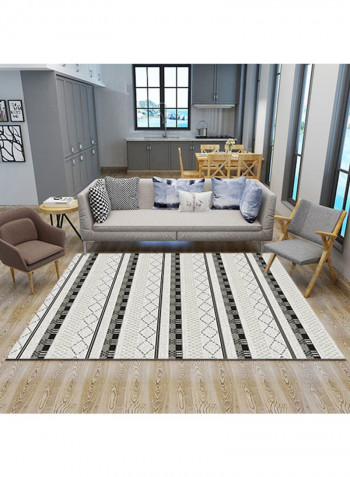 Stripe Pattern Anti-Slip Durable Carpet Multicolour 140 x 200cm