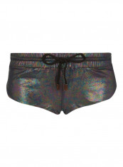 Freesia Drawstring Tie Elastic Shorts Irisdescent