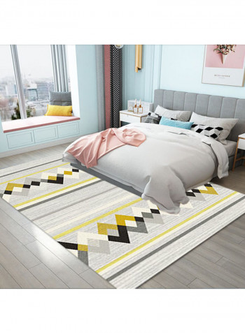 Geometric Pattern Bedroom Rug Multicolour 140x200cm