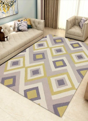 1 Piece Living Room Rug Dustproof Anti-Slip Color Block Carpet multicolour 140*200(W*L)cmcm