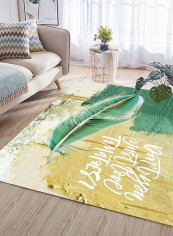 1 Piece Living Room Rug Letters Pattern Anti-Slip Colorblock Carpet multicolour 140*200(W*L)cmcm