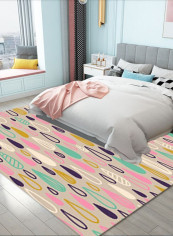 1 Piece Bedroom Rug Fashion Non-Toxic Nordic Style Carpet multicolour 140*200(W*L)cmcm