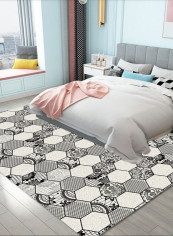 1 Piece Living Room Rug Color Block Anti-Slip Fashion Carpet multicolour 140*200(W*L)cmcm