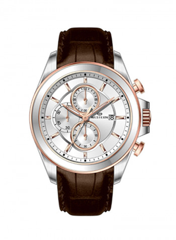 Men's Leather Chronograph Watch W8776GPS010F