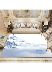 Anti-Slip Vintage Durable Room Carpet White/Blue 140 x 200cm