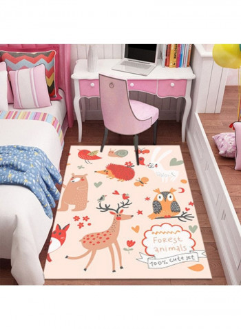 Sweet Animal Pattern Carpet Multicolour 140 x 200cm