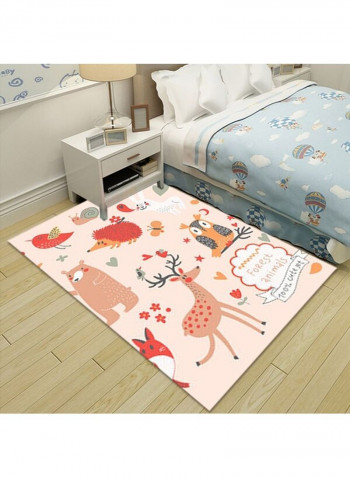 Sweet Animal Pattern Carpet Multicolour 140 x 200cm
