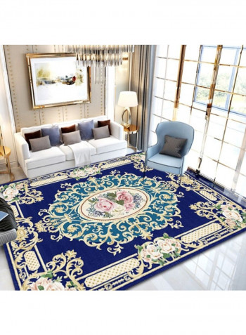 European Luxurious Anti-Skidding Soft Rug Blue 140 x 200cm