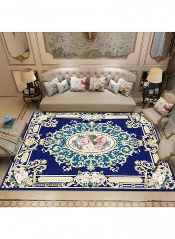 European Luxurious Anti-Skidding Soft Rug Blue 140 x 200cm