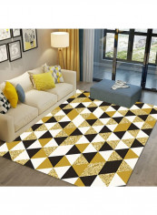 Geometric Pattern Modern Style Carpet Multicolour 140x200cm